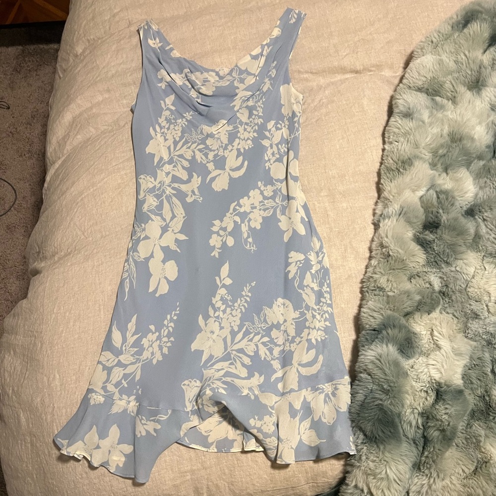 Reformation blue and white dress